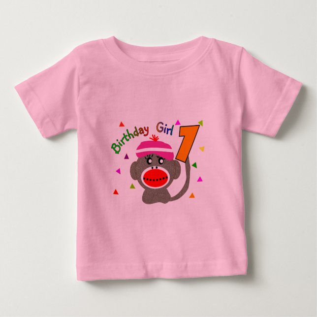 Birthday Girl "1" year old Baby T-Shirt (Front)