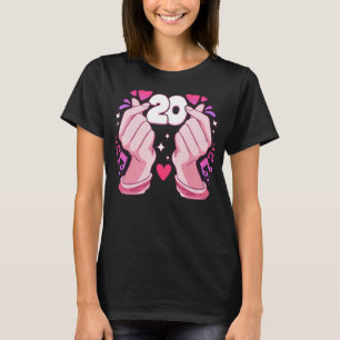 Birthday Girl 20 years old, K-pop heart, Saranghae T-Shirt
