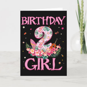Birthday Girl 2 Year Old Summer Flower 2nd Birthda Card