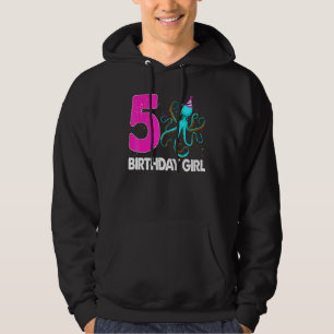 Birthday Girl 5 Octopus Love Hoodie