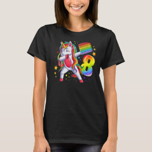 Birthday Girl 8 years old, Unicorn, Number 8 Premi T-Shirt