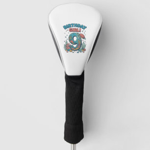 Birthday Girl 9 Ocean Turtle Vector Design_1 Golf Head Cover