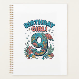 Birthday Girl 9 Ocean Turtle Vector Design_1 Planner