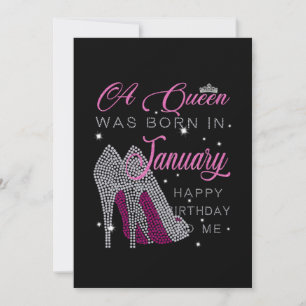 Birthday Girl   A Queen Was Born In January Announcement