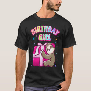 Birthday Girl Adorable Sloth Animal Theme Kids Bda T-Shirt