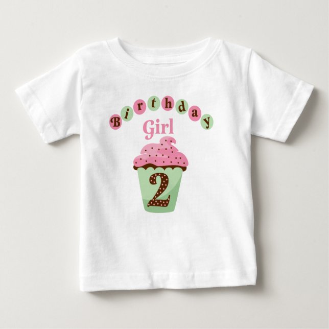 Birthday Girl Age 2 Baby T-Shirt (Front)
