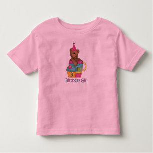 Birthday Girl Age 3 Toddler T-Shirt