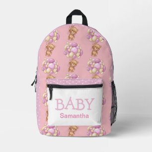 Birthday Girl Bear theme Printed Backpack