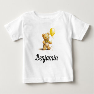 Birthday Girl, Birthday Boy, Bear, Personalised Baby T-Shirt