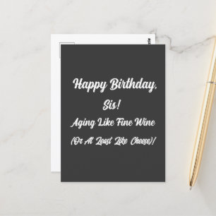 ฺBirthday Girl,Birthday Boy, Funny Birthday Quotes Postcard