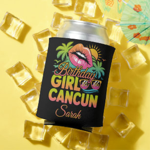 Birthday Girl Cancun 2026 Tropical Vacation Trip Can Cooler