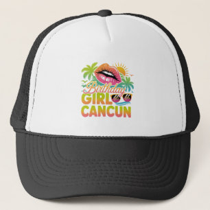 Birthday Girl Cancun 2026 Tropical Vacation Trip Trucker Hat