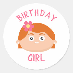 Birthday Girl Classic Round Sticker