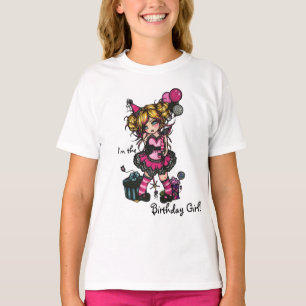 Birthday Girl Fairy Zebra Print Princess Shirt