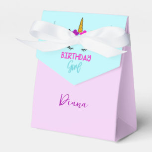 Birthday Girl Favour Box with Unicorn