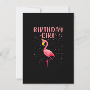 Birthday Girl - Funny Flamingo Lover Princess Birt Invitation