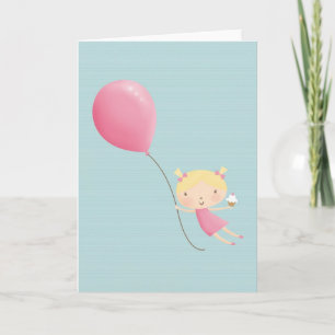 Birthday girl in air card