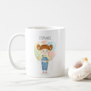 Birthday Girl in Overalls Redhead Coffee Mug