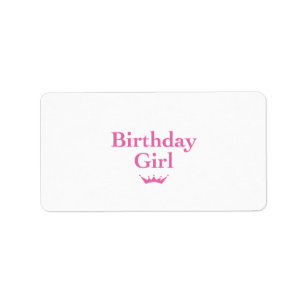 birthday girl label