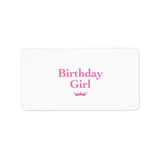 birthday girl label