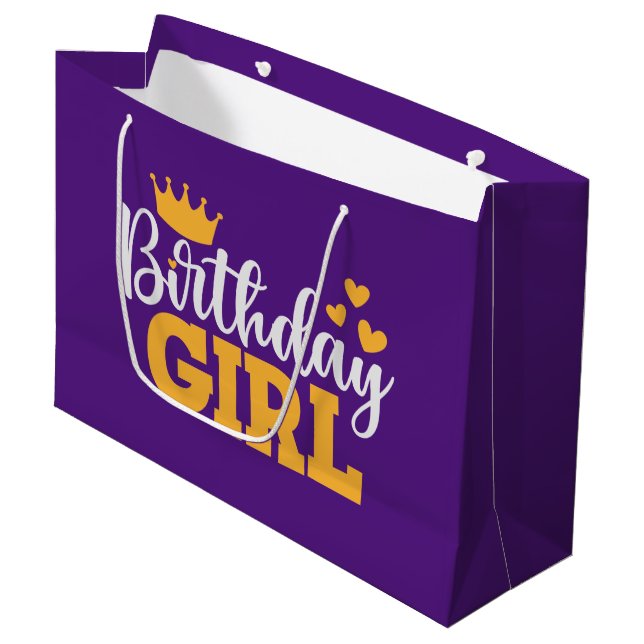 Birthday Girl  Large Gift Bag (Front Angled)