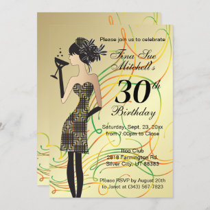 Birthday Girl Party Celebration Invitation