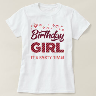 Birthday Girl Party Princess Crown Girls T-Shirt