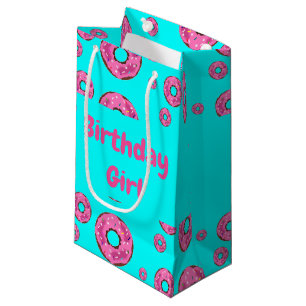 Birthday girl Pink cream doughnuts Small Gift Bag
