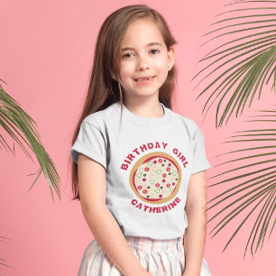 Birthday Girl Pizza Party Name T-Shirt