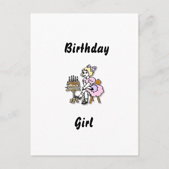 Birthday Girl Postcard (Front)