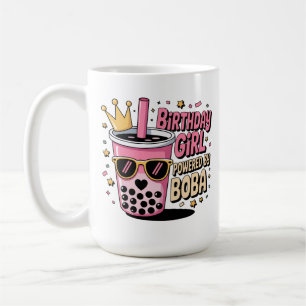 Birthday Girl Powered by Boba Bubble Tea Party Coffee Mug
