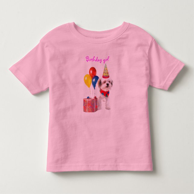 Birthday girl puppy shirt (Front)