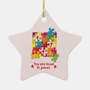 Birthday Girl Puzzle Love to Pieces Ceramic Ornament