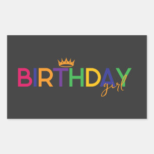 Birthday Girl Rectangular Sticker