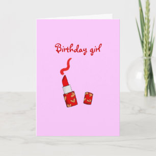 Birthday girl (red lipstick) card