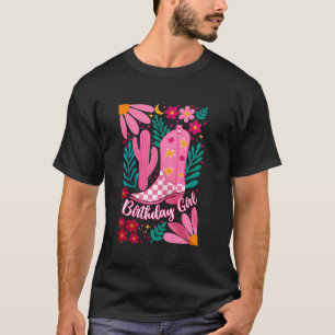 Birthday Girl Rodeo Western Cowgirl Wildflower Bda T-Shirt