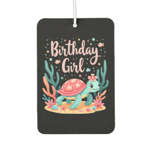 Birthday Girl Sea Turtle Theme Birthday Party Ocea Car Air Freshener