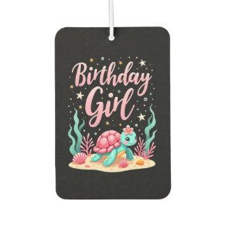 Birthday Girl Sea Turtle Theme Birthday Party Ocea Car Air Freshener