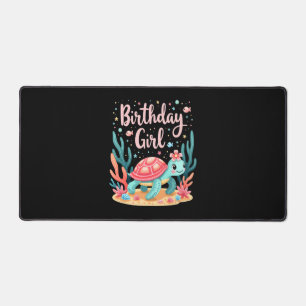 Birthday Girl Sea Turtle Theme Birthday Party Ocea Desk Mat