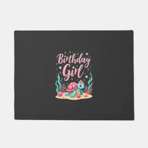 Birthday Girl Sea Turtle Theme Birthday Party Ocea Doormat