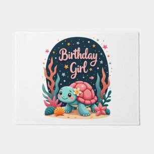 Birthday Girl Sea Turtle Theme Birthday Party Ocea Doormat