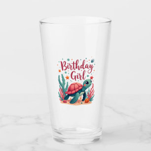 Birthday Girl Sea Turtle Theme Birthday Party Ocea Glass