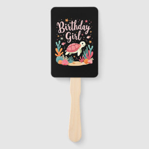 Birthday Girl Sea Turtle Theme Birthday Party Ocea Hand Fan