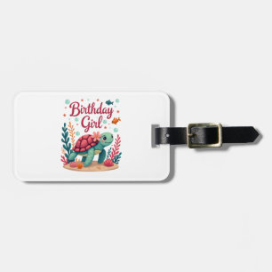 Birthday Girl Sea Turtle Theme Birthday Party Ocea Luggage Tag