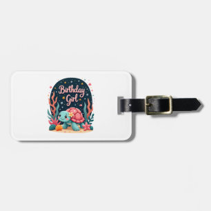 Birthday Girl Sea Turtle Theme Birthday Party Ocea Luggage Tag