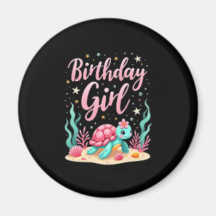 Birthday Girl Sea Turtle Theme Birthday Party Ocea Magnet