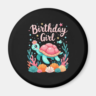 Birthday Girl Sea Turtle Theme Birthday Party Ocea Magnet