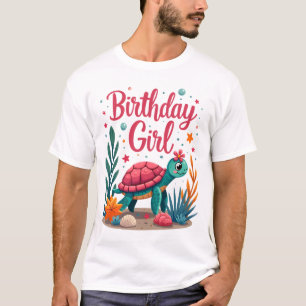 Birthday Girl Sea Turtle Theme Birthday Party Ocea T-Shirt
