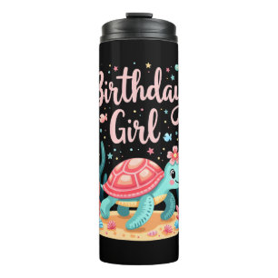 Birthday Girl Sea Turtle Theme Birthday Party Ocea Thermal Tumbler
