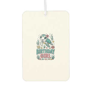 Birthday Girl Sea Turtle Vintage Engraving Shirt_1 Car Air Freshener